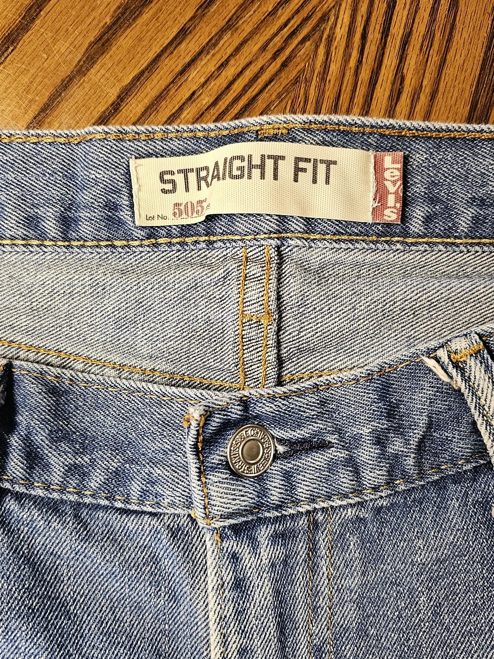 Levi's 505 Straight Fit Jeans Men's 38x34 Medium Wash Classic Denim